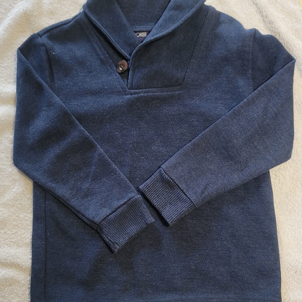 Cherokee Kids Navy Shawl Collar Sweater